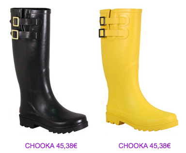 Botas Chooka básicas negra y amarilla